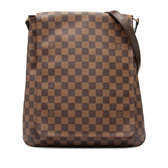Louis Vuitton Damier Musette Brown Leather